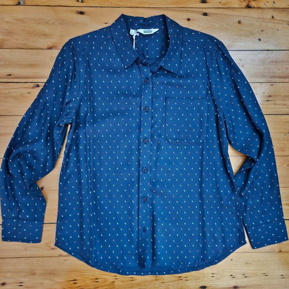 Bridge & Burn Ash Slim Shirt Midnight Crescent Size M